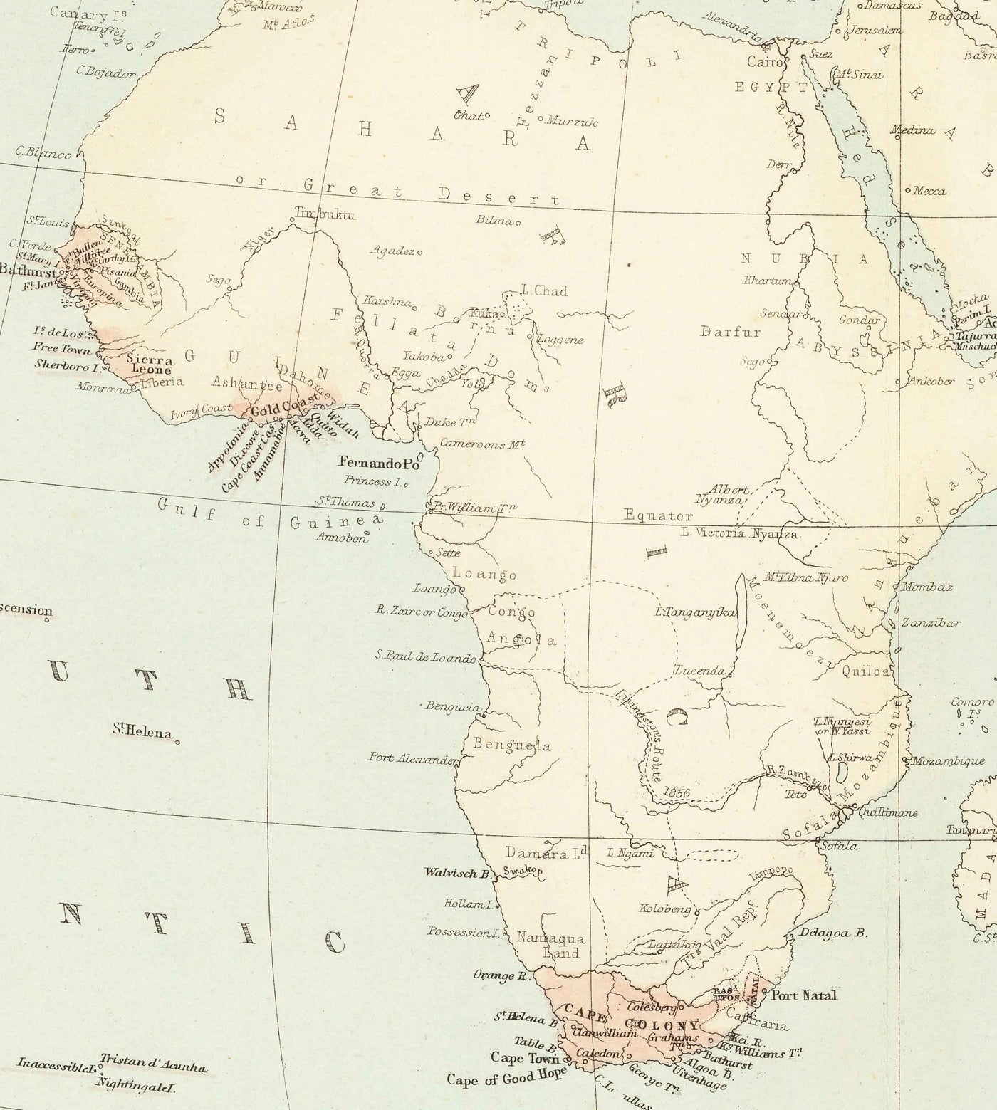 Old World Map of the British Empire, 1872 by Fullarton - Inhabitants & Population, Commonwealth, Colonialism
