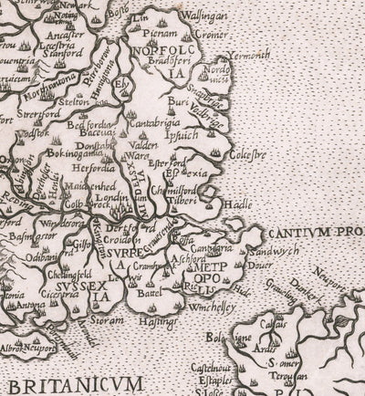 Very Old Map of the British Isles, 1562 by George Lily - First True Map of Great Britain and Ireland - Bertelli & Lafreri Version of George Lily's Map