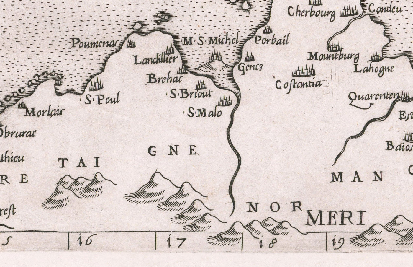 Very Old Map of the British Isles, 1562 by George Lily - First True Map of Great Britain and Ireland - Bertelli & Lafreri Version of George Lily's Map