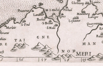 Very Old Map of the British Isles, 1562 by George Lily - First True Map of Great Britain and Ireland - Bertelli & Lafreri Version of George Lily's Map