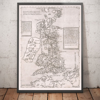 Very Old Map of the British Isles, 1562 by George Lily - First True Map of Great Britain and Ireland - Bertelli & Lafreri Version of George Lily's Map