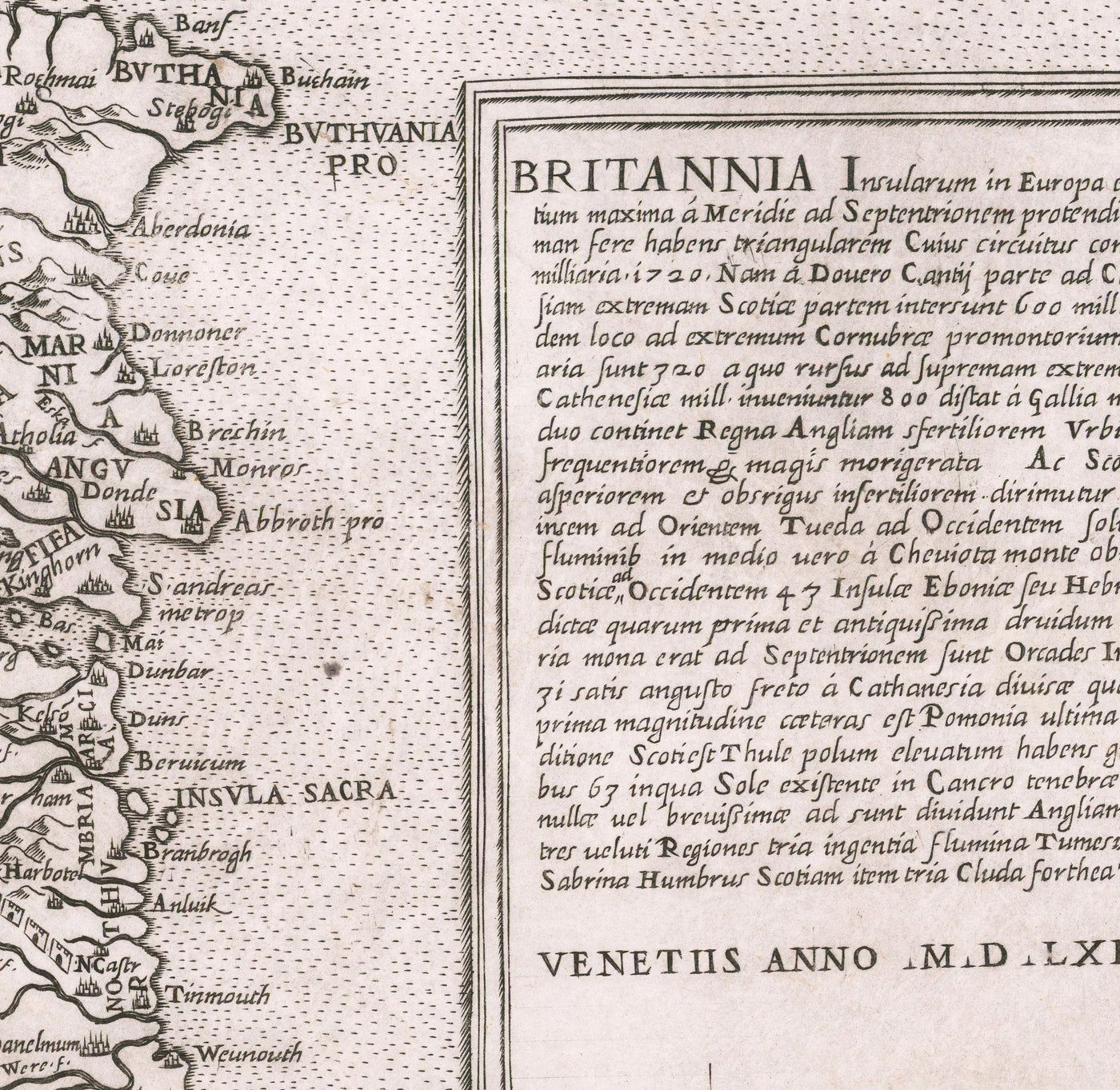 Very Old Map of the British Isles, 1562 by George Lily - First True Map of Great Britain and Ireland - Bertelli & Lafreri Version of George Lily's Map