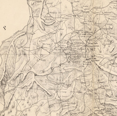 Old Map of Nicaragua in 1863 by Sonnestern - Managua, Leon, Chinandega, Esteli, Lake Nicaragua