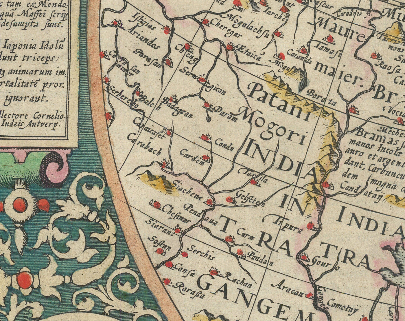 Rare ancienne carte de Chine, 1593 de Cornelis de Jode - Premier tableau européen de la Chine, du Japon et de la Corée