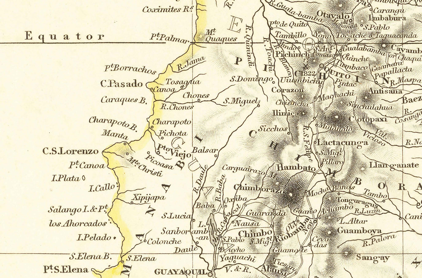 Old Map of Colombia, 1834 by Arrowsmith - Gran Colombia, Venezuela, Ecuador, Peru, Caribbean, Panama