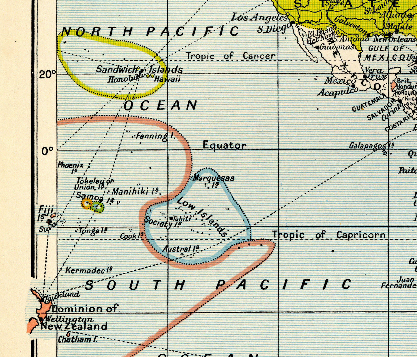 Antiguo Mapa Colonial del Mundo, 1912 por Cambridge Publishing - Imperio Británico, Imperio Francés, Imperio Holandés, Imperio Chino, Imperio Español