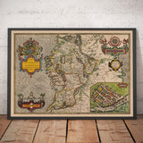 Old Map of Connacht, Ireland 1611 by John Speed - Galway, Sligo, Mayo, Leitrim, Clare