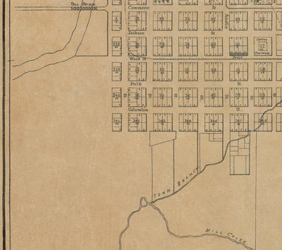 Old Map of Dallas, Texas in 1878 by Jones & Murphy - Main St, Ellum, Downtown, Arts District, Bryan Place