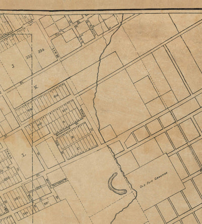 Old Map of Dallas, Texas in 1878 by Jones & Murphy - Main St, Ellum, Downtown, Arts District, Bryan Place