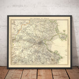 Mapa antiguo de Dublin y Suburbios, Irlanda, 1837 de Sduk - Leinster, Dublin Bay, Greater Dublin