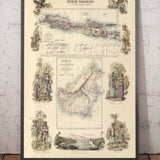 Old Map of the Dutch East Indies in 1872 by Fullarton - Borneo, Java, Indonesia, Colonialism, Indian Ocean