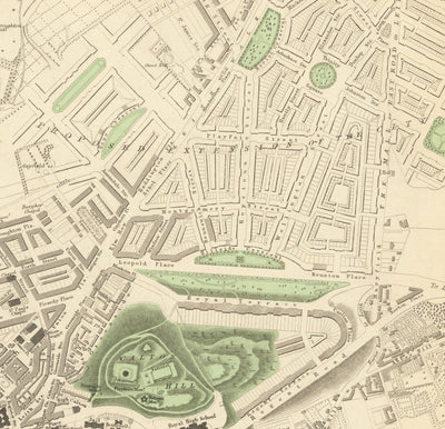 Old Map of Edinburgh, Scotland in 1834 by WB Clark