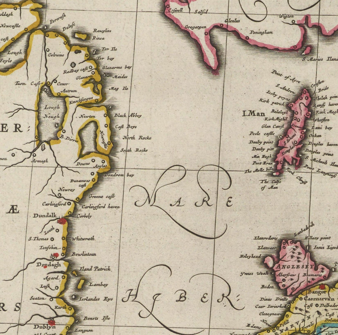 Antiguo mapa de Inglaterra y Gales en 1665 por Joan Blaeu - Carta rara con condados antiguos