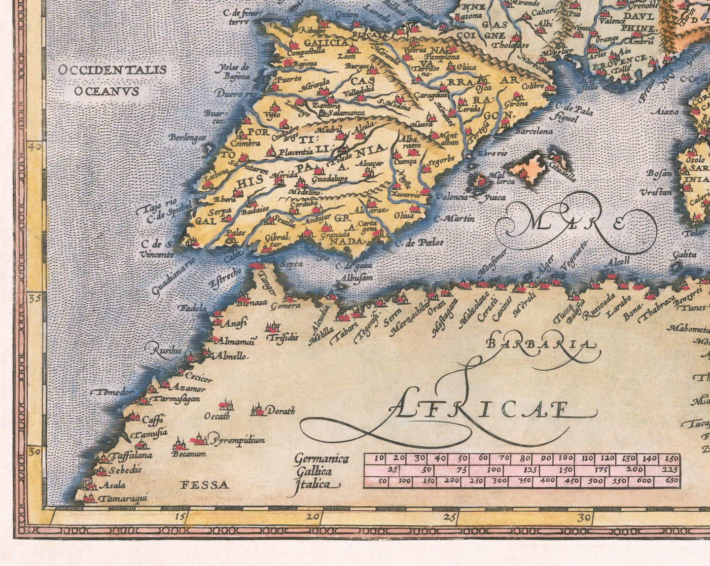 Mapa antiguo de Europa, 1570 - El primer atlas europeo - de Abraham Ortelius