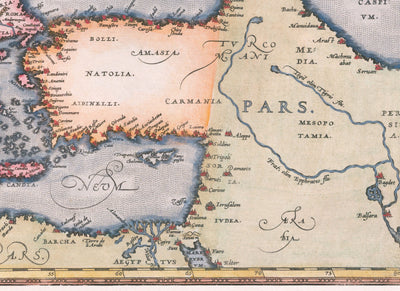 Mapa antiguo de Europa, 1570 - El primer atlas europeo - de Abraham Ortelius