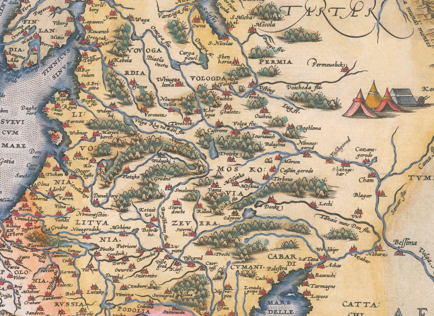 Mapa antiguo de Europa, 1570 - El primer atlas europeo - de Abraham Ortelius