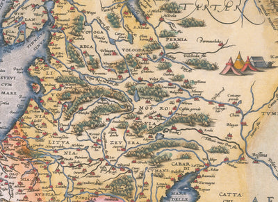 Mapa antiguo de Europa, 1570 - El primer atlas europeo - de Abraham Ortelius