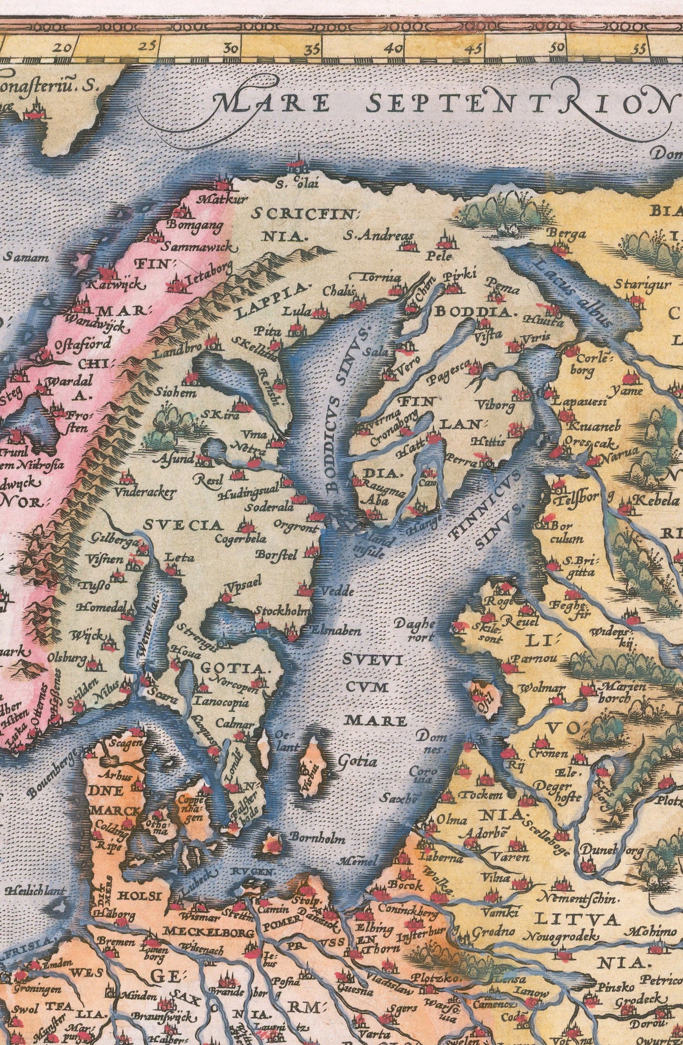 Mapa antiguo de Europa, 1570 - El primer atlas europeo - de Abraham Ortelius