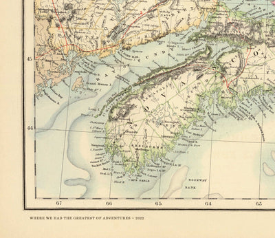 Antiguo mapa del Salvaje Oeste americano realizado por Andy Dagosta en 1968 - Cowboys, Indios, Forajidos, Frontera, Oregon Trail