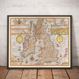 Alte Karte der Britischen Inseln von 1611 von John Speed - UK, England, Schottland, Wales, Irland 