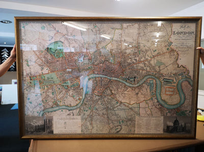 Große alte Karte von London - 1746, 1788, 1830 oder 1862. Große individuelle Karte bis zu 4 Meter (13 Fuß) 