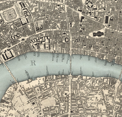 Old London Map - Antique Triptych Framed Wall Art - Greenwood 1830 or Poverty Map 1898