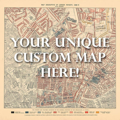 Mapa de Pobreza Personalizado de Londres por Charles Booth, 1898-9 