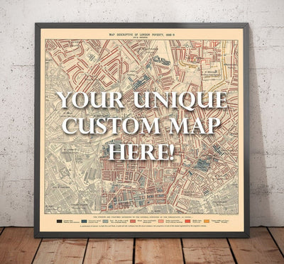 Mapa de Pobreza Personalizado de Londres por Charles Booth, 1898-9 