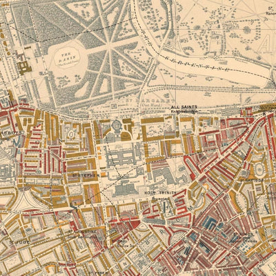 Masque de créateur avec carte historique personnalisée de Londres (Charles Booth, John Rocque, C&amp;J Greenwood)