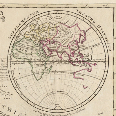 Old Roman Empire World Map From 400 AD - Giant Huge Rare Vintage Map of Byzantine