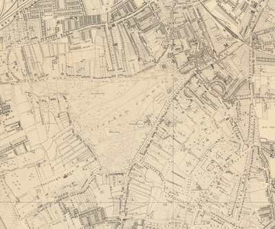 Big Old Map of London by Edward Stanford (1862, 1891) - Monochrome, Blue Thames or Handcoloured