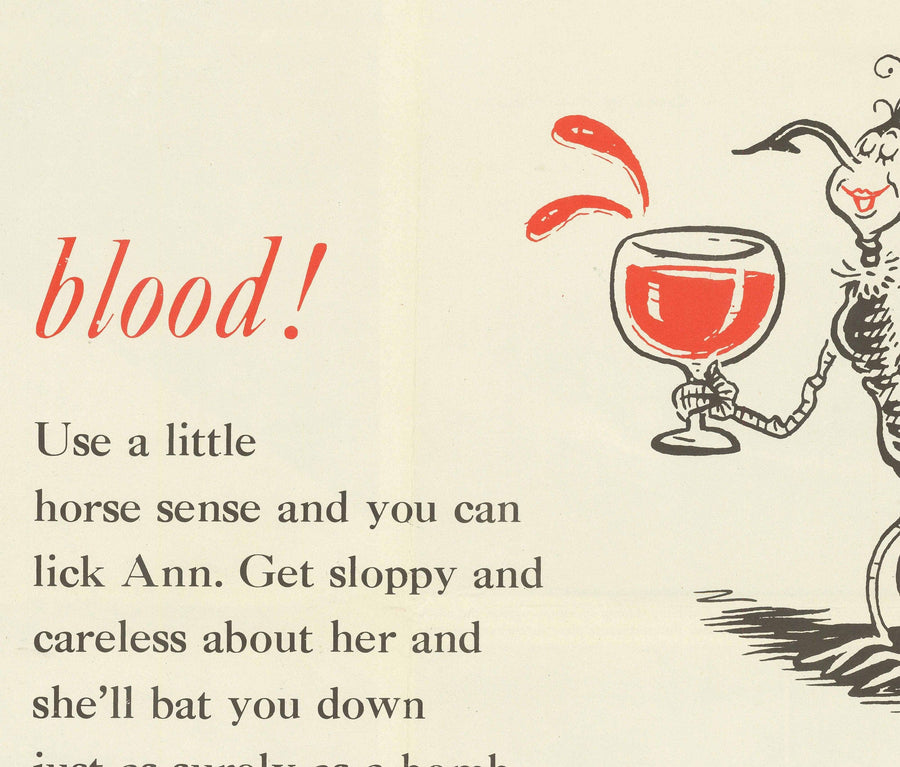 Old World Map by Dr. Seuss, 1943 - US Army Malaria Wall Chart from World War 2