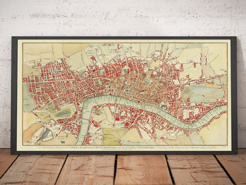 Mappa Antica Rara di Londra di Hogg, 1784 - Westminster, Città di Londra, Soho, Holborn, Covent Garden 