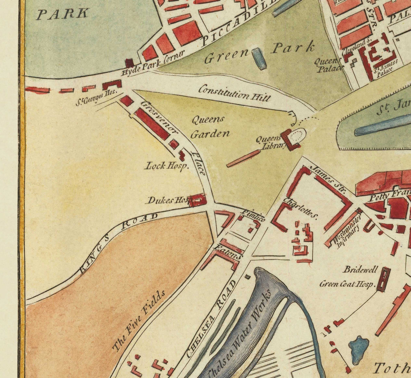 Mapa antiguo raro de Londres por Hogg, 1784 - Westminster, Ciudad de Londres, Soho, Holborn, Covent Garden 