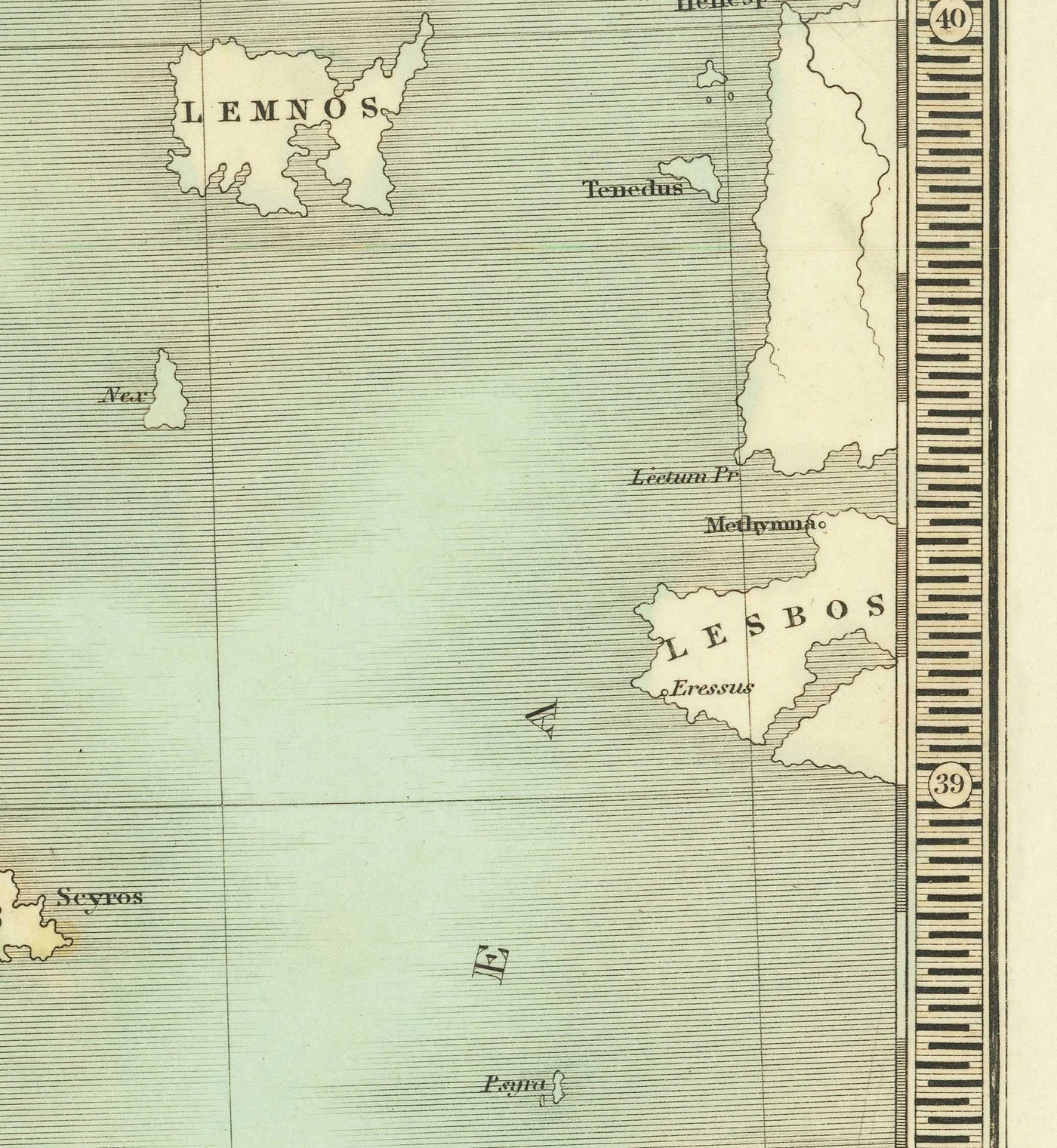 Alte Karte von Griechenland, 1834, von Teesdale - Kreta, Makedonien, Korfu, Albanien, Athen, Thessalien, Attika 