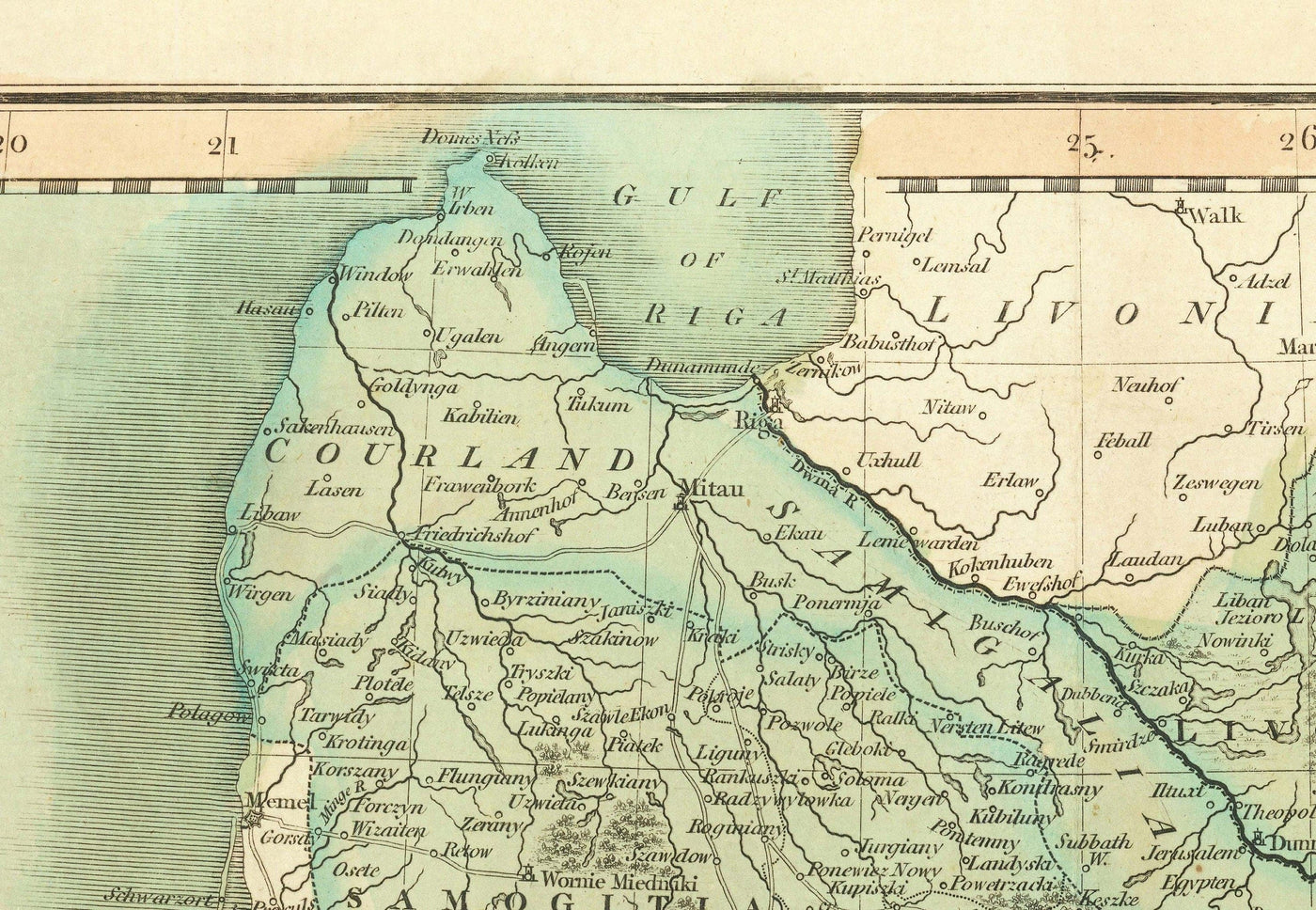 Old Map of Poland by John Cary, 1799 - Partitions of Polish-Lithuanian Commonwealth - Austria, Russia, Prussia