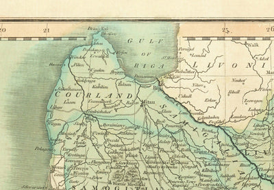 Old Map of Poland by John Cary, 1799 - Partitions of Polish-Lithuanian Commonwealth - Austria, Russia, Prussia