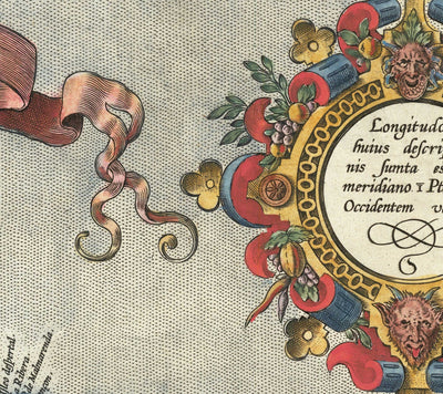 Alte Karte der Azoren von Abraham Ortelius, 1573 - São Miguel, Pico, Terceira, São Jorge, Faial, Portugal, Atlantik 