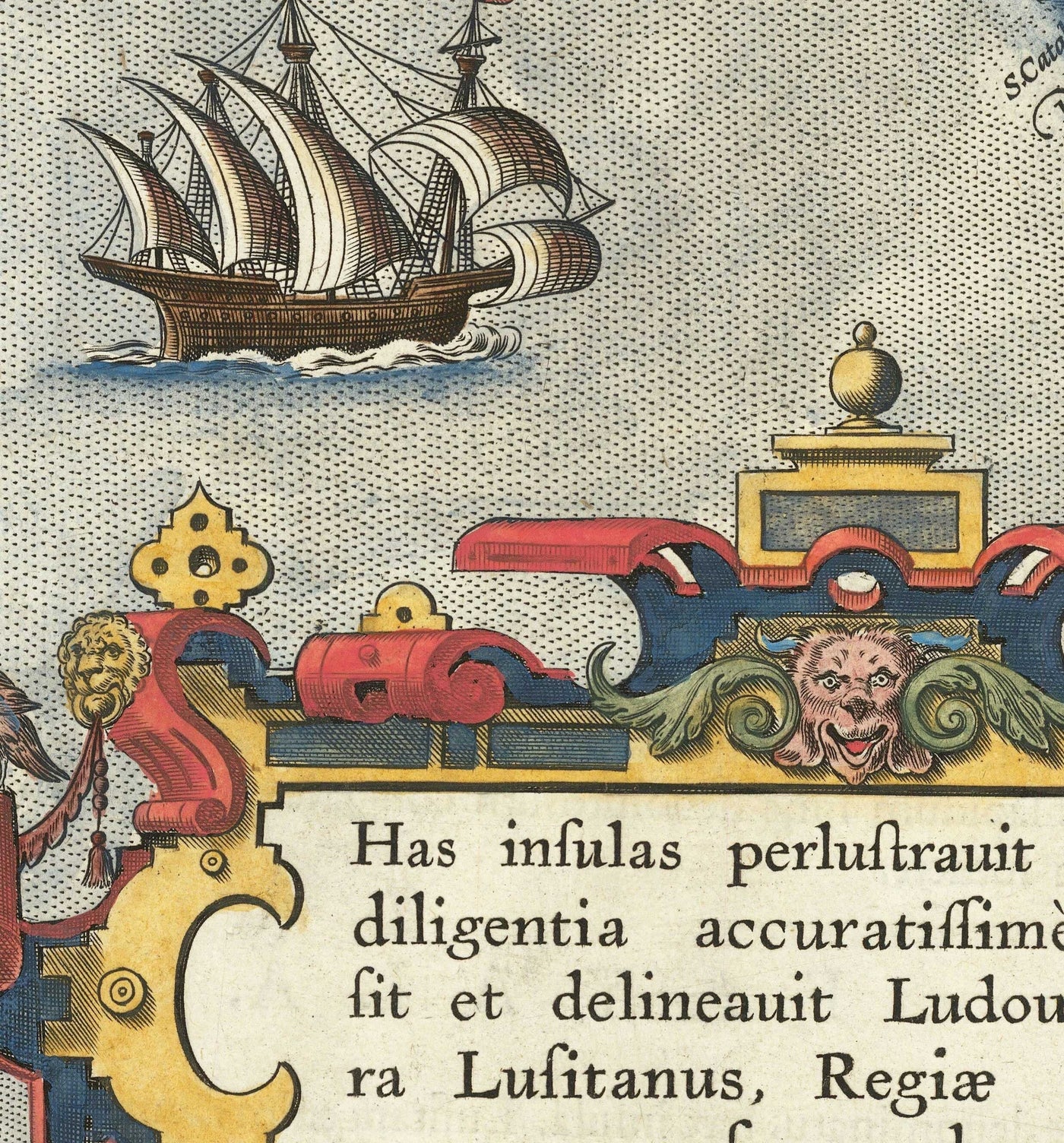 Alte Karte der Azoren von Abraham Ortelius, 1573 - São Miguel, Pico, Terceira, São Jorge, Faial, Portugal, Atlantik 