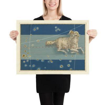 Old Star Map of Aries, 1603 par Johann Bayer - Zodiac Astrology Chart & Horoscope Sign