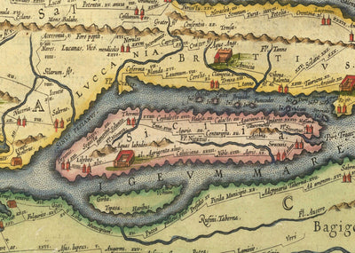 Alte Karte der Straßen des Römischen Reiches, 1624 von Ortelius & Peutinger - Cursus Publicus, Rom, Europa, Kaiser Augustus 