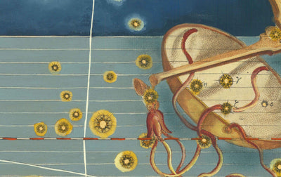 Alter Sternenkarte der Waage, 1624 von Johann Bayer - Tierkreis Astrologie Chart - Das Waage Horoskop Zeichen 