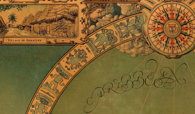 Antiguo mapa del Canal de Panamá, 1930 por Tripp - Ciudad de Panamá, Gatún, Bocas del Toro, Islas de las Perlas, Boquete, Isla del Rey - Enmarcado Sin enmarcar Regalo