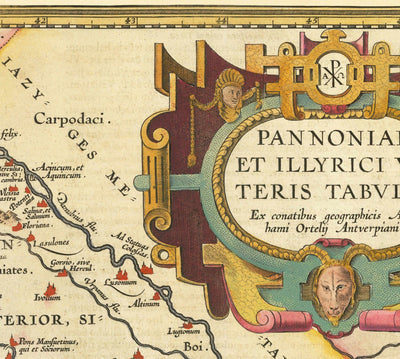 Alte Karte von Kroatien, Bosnien und Serbien, 1573 von Ortelius - Adria, Venedig, Zagreb, Belgrad, Sarajevo, Inseln 