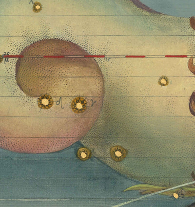 Old Star Map of Capricorn, 1603 by Johann Bayer - Zodiac Astrology Chart & Horoscope Sign