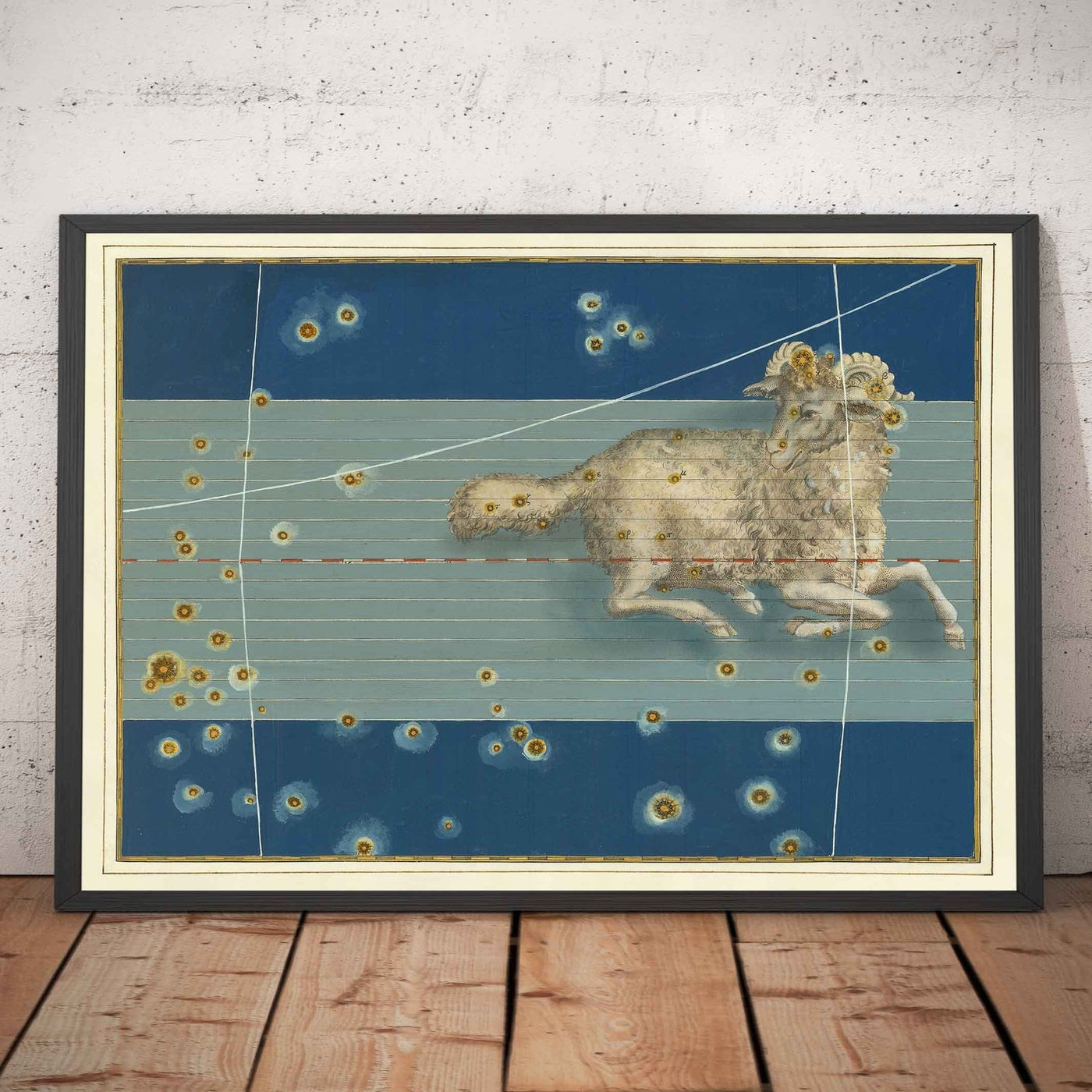 Old Star Map of Aries, 1603 par Johann Bayer - Zodiac Astrology Chart & Horoscope Sign