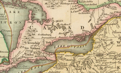 Antiguo mapa de EE.UU., 1806 por John Cary - Primeros Federalistas de EE.UU. - Gran Georgia, Territorios del Oeste, Estados de la Costa Este