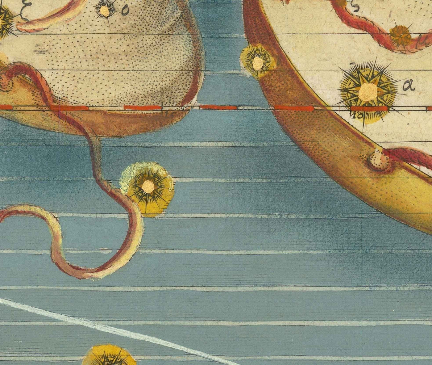 Alter Sternenkarte der Waage, 1624 von Johann Bayer - Tierkreis Astrologie Chart - Das Waage Horoskop Zeichen 