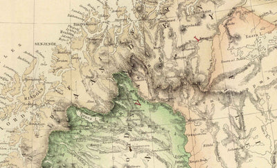 Old Map of Sweden, Norway & Russian Finland, 1872 by Fullarton - Scandinavia, Denmark, Baltic Sea, Gulf of Bothnia