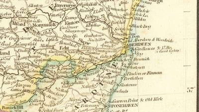 Old Map of Scotland, 1846 by Arrowsmith - Beautiful Handcoloured Victorian Atlas - Counties, Cities, Roads